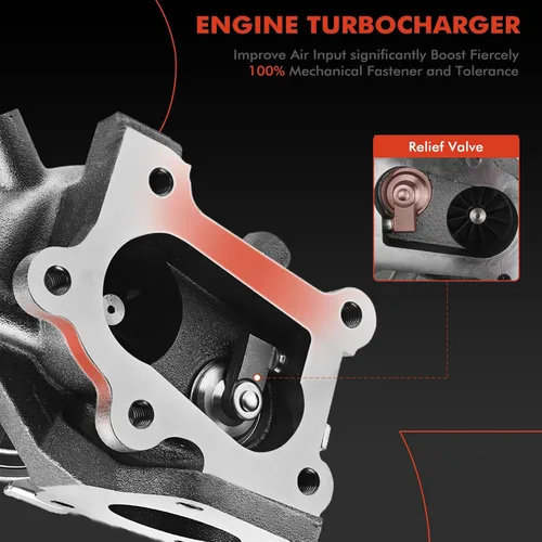 Vista 4 de A-Premium K0422-582 Kit completo de turbocompresor Turbo, con actuador de Wastegate y junta, compatible con Mazda 3 2007-2013, 6 2006-2007, CX-7