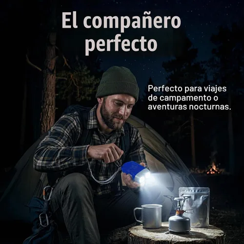 Vista 11 de Evelots - Linternas de emergencia con manivela - 4 unidades - para camping, hogar, automóvil - Luces LED brillantes dobles - Ideal para senderismo