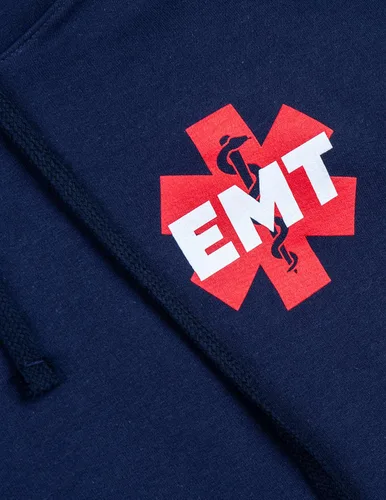 Vista 6 de Ann Arbor T-shirt Co. EMT AEMT Star Life Medical Paramedic Ambulance Emergency for Men Women Hooded Sweatshirt Hoody
