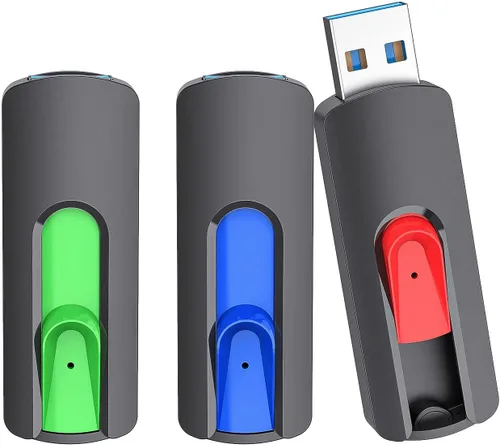 Vista 11 de RAOYI 10 unidades de unidades de memoria USB de 4 GB deslizantes retráctiles a granel USB 2.0 pulgar, unidad de salto, unidad de cremallera
