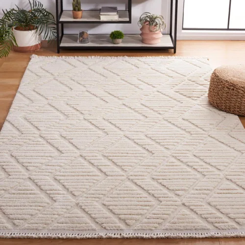 Vista 9 de SAFAVIEH Urban Collection - Alfombra de pasillo de 6 pies, color marfil, diseño moderno, ideal para zonas de alto tráfico en pasillo, baño y cocina