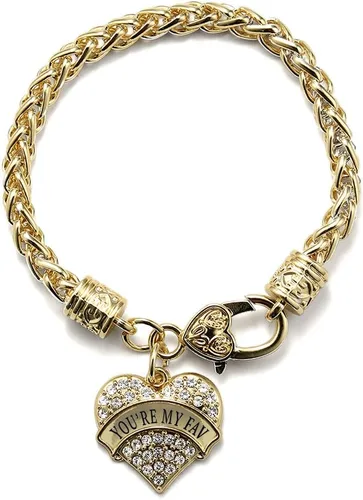 Vista 135 de Inspired Silver - Pulsera de oro con dije de corazón pavé con circonitas cúbicas