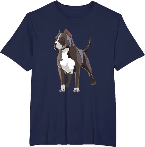 Vista 45 de American Bully Dog Holder Illustration for Dog Lovers T-Shirt Negro