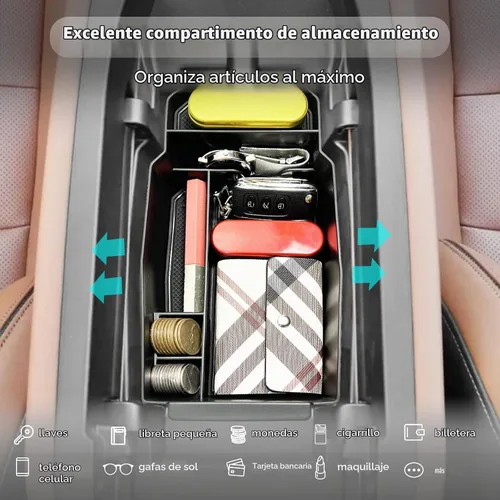 Vista 4 de CDEFG for 2023 2024 2025 2026 Mazda CX-50 Center Console Organizer Tray Negro para Cx50