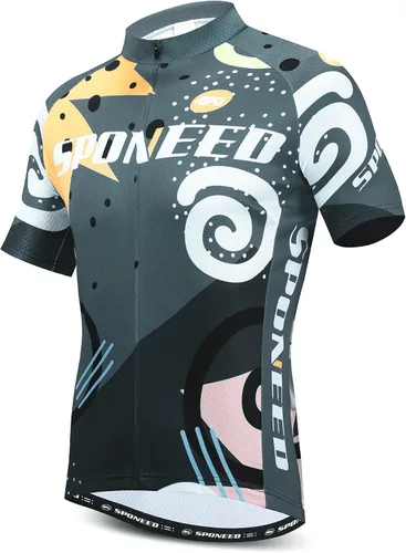 Vista 2 de Sponeed, suéter de ciclismo, mallas cortas con almohadilla, respirable, ciclismo, hombres.