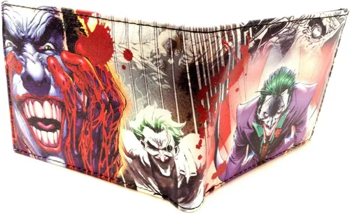 Vista 3 de DC Comics The Joker Sublimated Graphic Print PU PU PU Cartera de cuero para hombre