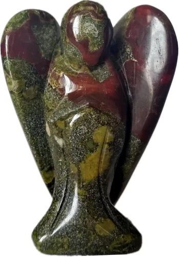 Vista 14 de Estatua de ángel guardián de oración de cristal curativo africano natural, 2 pulgadas, tallado en bolsillo, figuras de piedra de palma