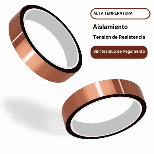 Vista 7 de Intbuying, cinta koptan de alta temperatura, resistente al calor, cinta de sublimación, 2 rollos, 10 mm x 33 m, 100 pies A-Amarillo-2 Rollo