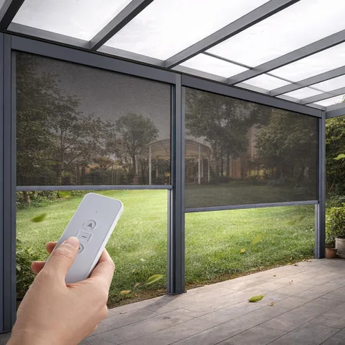 Vista 19 de ZSHINE Persianas enrollables motorizadas para patio al aire libre