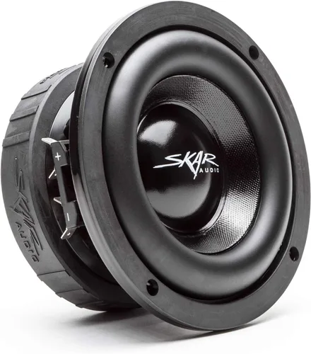Vista 13 de Skar Audio EVL-8 D4 - Subwoofer para automóvil de 8 pulgadas, 1200 W de potencia máxima, doble 4 Ohm