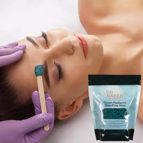 Vista 5 de Too Naked Hair Removal Ocean Radiance - Cera sin tiras, transparencia media con consistencia suave, hipoalergénica para áreas sensibles, sin