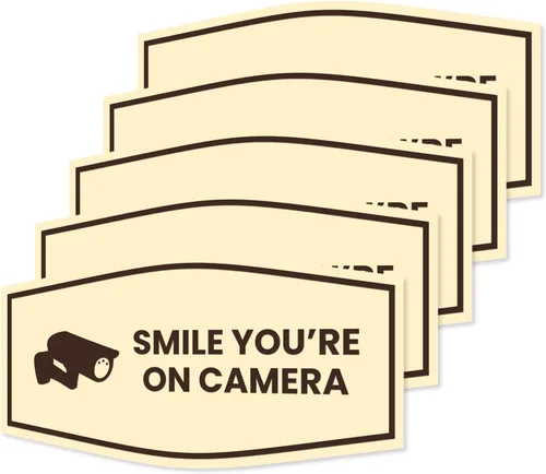 Vista 67 de Fancy Smile You're On Camera Letrero (negro) - Mediano (1 unidad)