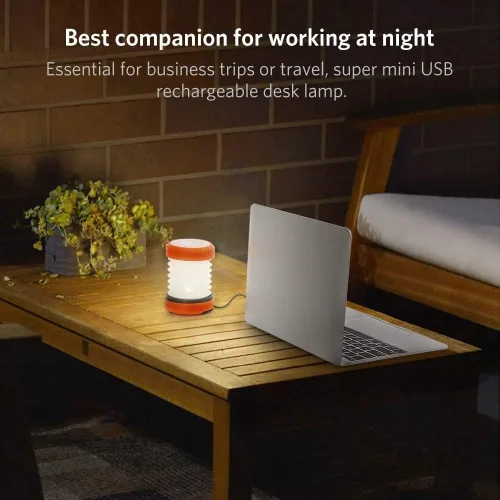 Vista 8 de THORFIRE - Linterna de campamento de manivela de mano, 2 unidades, luz LED plegable 2 en 1 recargable por USB, supervivencia de emergencia por