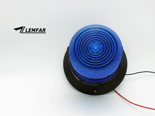 Vista 2 de Luces estroboscópicas de emergencia automotriz para vehículos Luz de advertencia de emergencia LED Flash luz de baliza (azul)