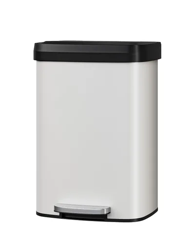 Vista 17 de Garvee Basurero de metal de 13 galones / 50 L con tapa, bote de basura grande para cocina, cubo de basura de metal a prueba de óxido con pedal
