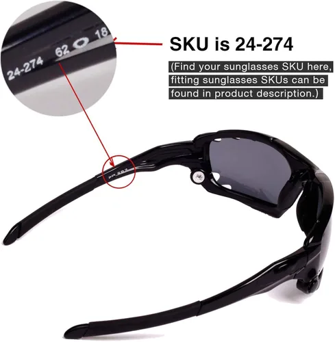 Vista 5 de Walleva - Lentes de repuesto para gafas de sol Oakley Jawbone (22 opciones), azul, Unitalla