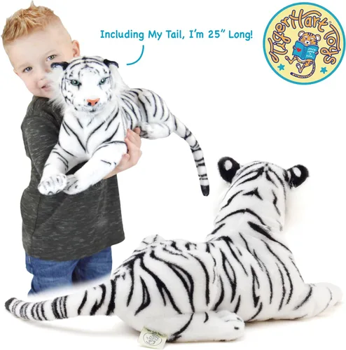 Vista 3 de TigerHart Saphed El Tigre Blanco - Peluche de 17 Pulgadas