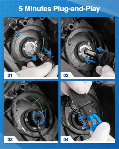 Vista 6 de Marsauto Bombillas antiniebla 9005 HB3 HB3U 9005XS 12 chips CSP, paquete de 2