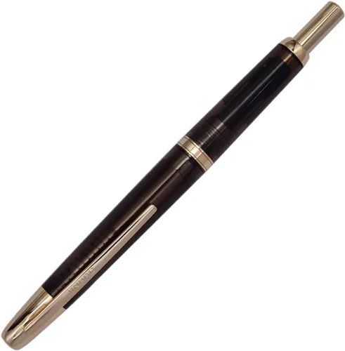Vista 14 de Jinhao - Pluma estilográfica retráctil de 20 presiones, punta extrafina con juego de convertidor de tinta (clip negro blanco)