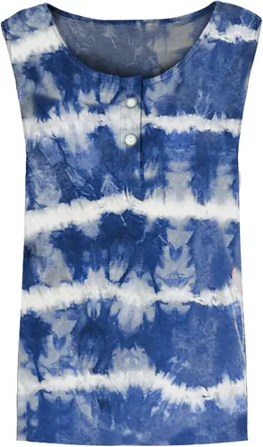 Vista 5 de TOKCMLOKLadies Printed Stripe Button Sleeveless Casual Tank Top Casual T-Shirt for Womens