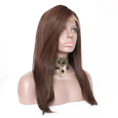 Vista 11 de Maycaur Peluca de cabello humano rojo degradado con encaje frontal, sedoso y liso #1b/rojo con encaje completo, pelucas de cabello humano