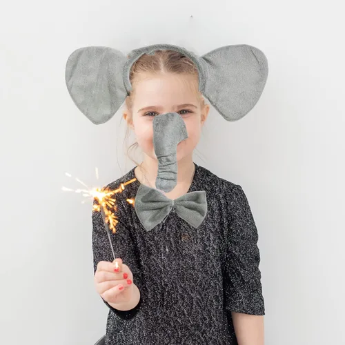 Vista 4 de Disfraz de elefante conjunto de tutú con temática de animales kit de disfraz de fiesta de Halloween