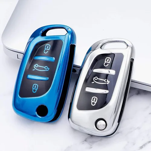 Vista 5 de EAUSO Carcasa protectora de TPU para llave de coche, para Peugeot Citroen C1 C2 C3 C4 C5 DS3 DS4 DS5 DS6