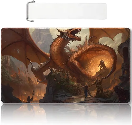 Vista 50 de Tapete de juego MTG cosido de alta calidad con zonas y parte trasera de goma antideslizante, tapete de juego TCG para MTG y otros juegos de cartas