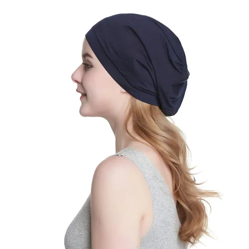 Vista 58 de Alnorm - Gorro con forro de satén y suave banda elástica para hombres y mujeres, talla única Se ajusta a la mayoría