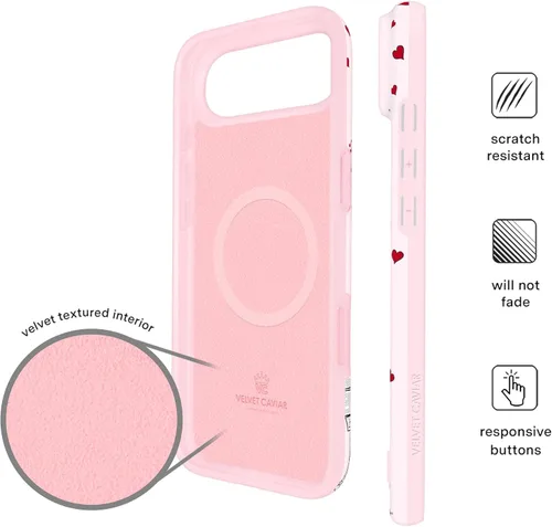 Vista 1053 de VELVET CAVIAR Funda para iPhone 15, compatible con MagSafe, probada contra caídas de 10 pies, fundas protectoras de diseño, leopardo color rosa
