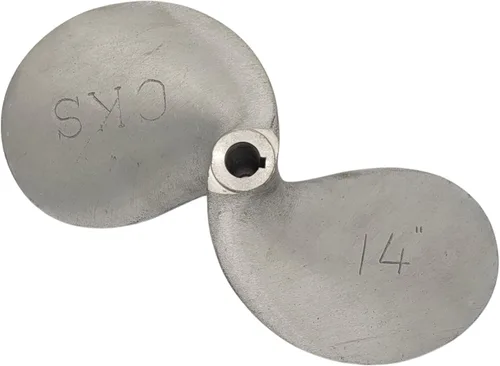 Vista 12 de SANAR Aluminum Propeller for Longtail Mud Motor Long Tail Boat - Keyed Tapered Shaft