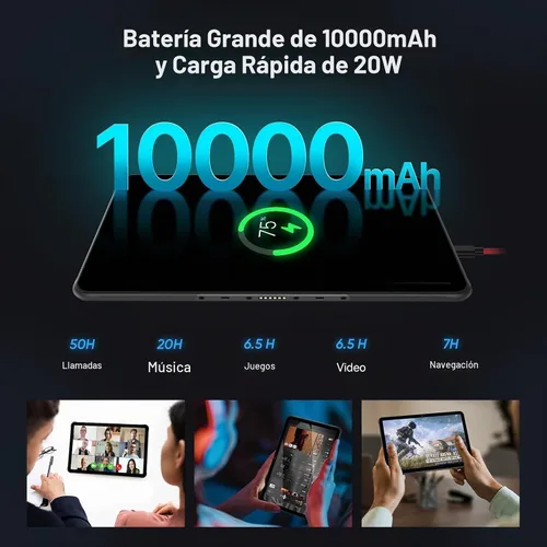 Vista 2 de UMIDIGI 2K 11 pulgadas Tablet Resistente Android, Active T1 Octa-core 16GB RAM+128GB ROM, 10000mAh, Cámara 16+16+8MP Tablet Resistente al Agua