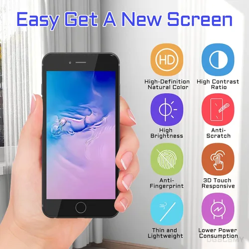Vista 5 de Para iPhone 8 Plus Reemplazo de pantalla Botón de inicio Negro 5.5 "3D Touch LCD Digitalizador Pantalla Auricular Montaje Completo Cámara Frontal