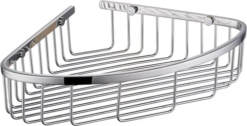 Vista 2 de Estante esquinero para ducha de baño, diseño hueco en las esquinas, organizador de estante de acero inoxidable ultra resistente a prueba de óxido