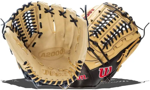 Vista 11 de Wilson A2000 Guantes de béisbol para lanzador - 11.75" y 12" Negro/Bronceado Saddle