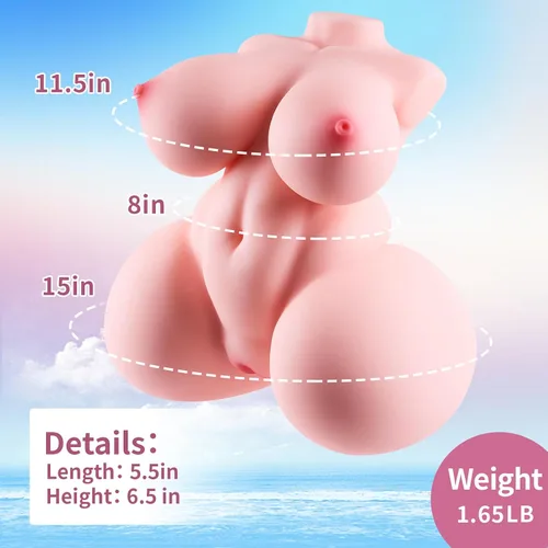 Vista 2 de Mini muñecas sexuales de 1.65 lb, masturbador masculino pequeño, estimulador masculino, juguetes sexuales para hombres, juguete anal, mini coño