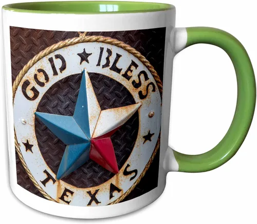 Vista 9 de 3dRose Lone star of Texas Emblem, Austin, Texas, Estados Unidos, taza negra de dos tonos de 11 oz Negro