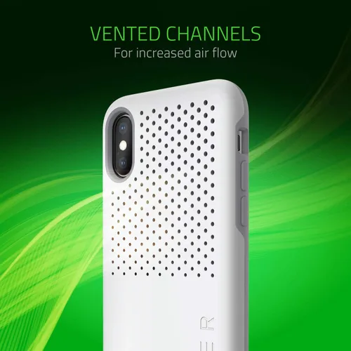 Vista 3 de Razer Arctech Pro Funda para iPhone Xs / iPhone Xs: termafena y refrigeración de rendimiento de ventilación, compatible con carga inalámbrica