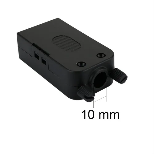 Vista 4 de DB15 macho D-SUB 15 Pin Jack Puerto a Terminal Breakout Board Connector, enchufe de 2 filas con estuche