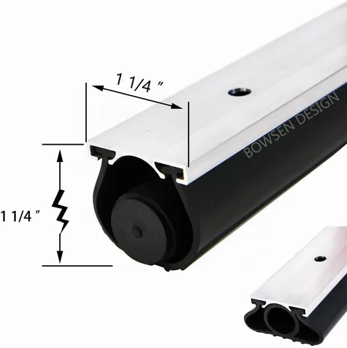 Vista 3 de BOWSEN Sellos inferiores universales para puerta de garaje de servicio pesado con anillo en U+O, burlete resistente a la intemperie de goma con kit