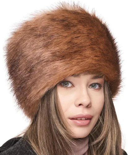 Vista 62 de Futrzane Sombrero clásico cosaco - Sombreros de piel sintética para mujer - Sombrero ruso peludo cálido