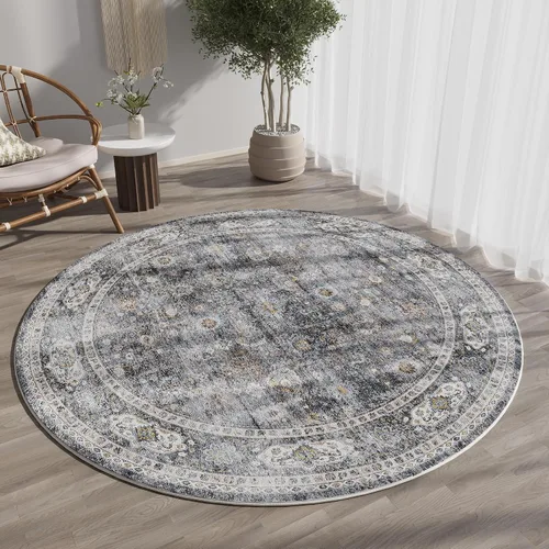 Vista 181 de Rugcomf Alfombra de Entrada de 2'x3' - Patrón Paisley, Tapete para Puerta de Entrada Interior, Floral Vintage, Lavable a Máquina, Alfombra