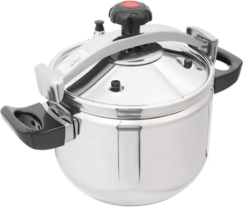 Vista 11 de Olla a presión de acero inoxidable, olla a presión, 11.6 cuartos de galón, 60 Kpa, compatible con estufas eléctricas, inducción y estufas de gas