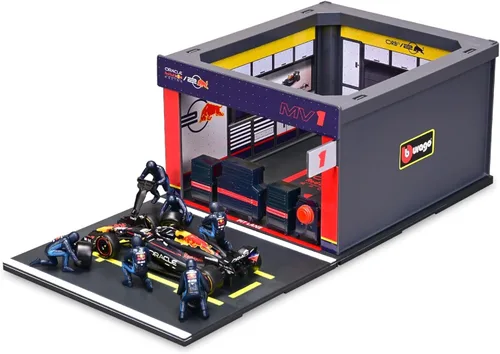 Vista 4 de Bburago 1:43 2024 Race Oracle Red Bull RB20 Pit Pass, Verstappen #1