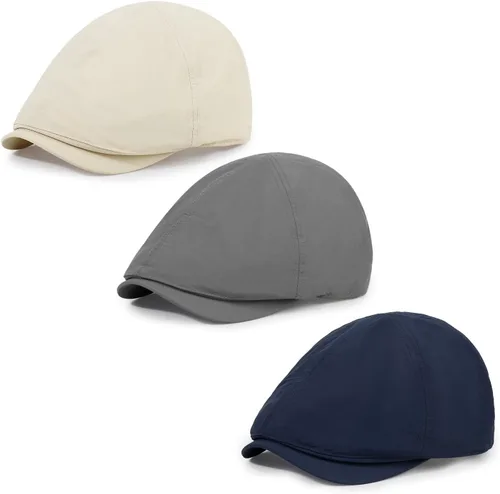 Vista 10 de 3Pcs Quick Dry Newsboy Hat for Men Women Cool Adjustable Flat Cap