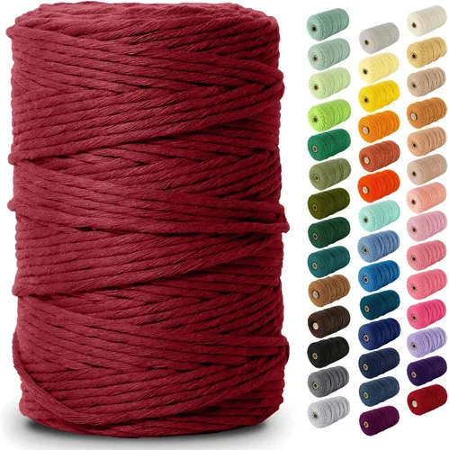 Vista 83 de Nook Theory Hilo de macramé de 3mm 109 yardas - Cuerda de macramé suave de 4mm, 5mm perfecta para nudos - Suministros de macramé para colgadores