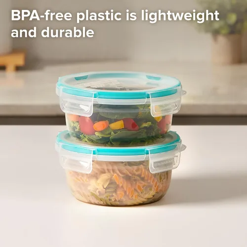 Vista 3 de Snapware Total Solution (Paquete de 2) Juego de Recipientes de Almacenamiento de Alimentos de Plástico, Tapas Herméticas y a Prueba de Fugas