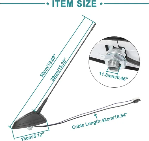 Vista 3 de ACROPIX Antena de techo para radio de coche para Mercedes-Benz Sprinter 2500 - Paquete de 1 negro