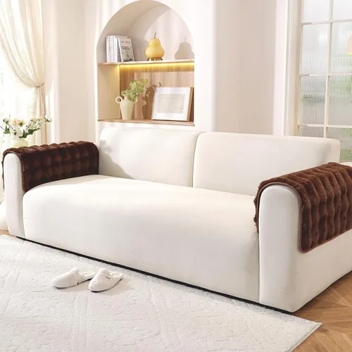Vista 2 de Fundas Antideslizantes para Brazos de Sofá, Fundas Gruesas y Suaves para Brazos de Sillón Reclinable Juego de 2 Fundas Impermeables