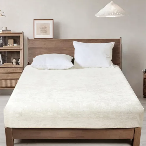 Vista 15 de PHF Sábana bajera ajustable de terciopelo tamaño individual, sábana bajera de lujo, súper suave, acogedora y cómoda, con bolsillo profundo de 15